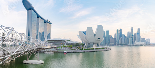 Obraz na płótnie The most beautiful Viewpoint marina bay in Singapore city.