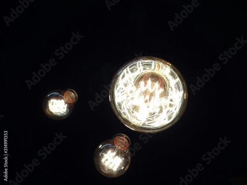 bulb on black