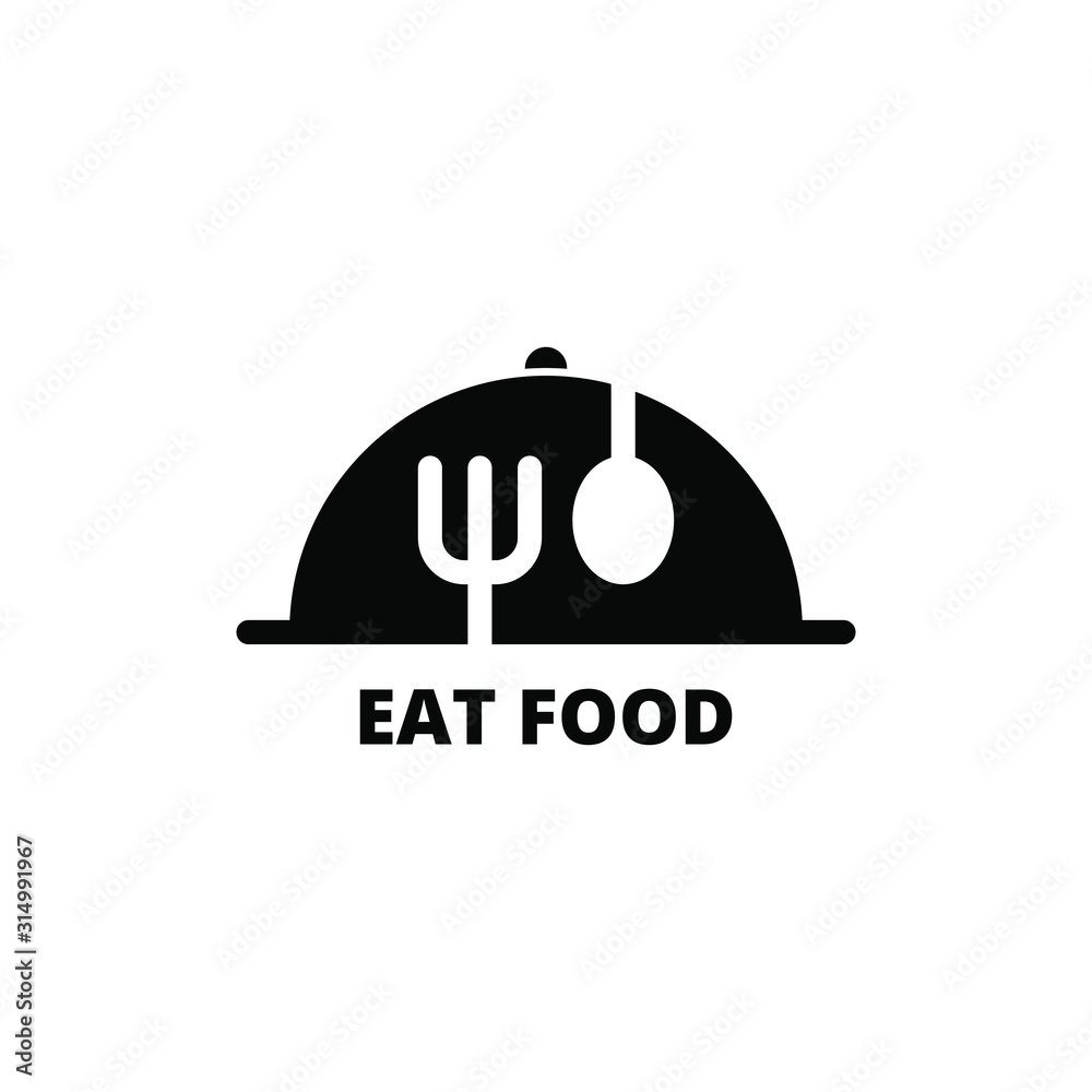 food center logo like icon design template. very simple, unique and modern design. suitable for cafe, restaurant and culinary business - vector illustration food center logo like icon design template. very simple, unique and modern design. suitable for cafe, restaurant and culinary business - vector illustration