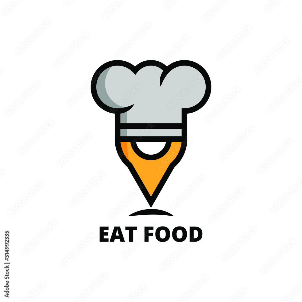 food center logo like icon design template. very simple, unique and ...