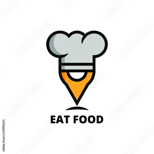 food center logo like icon design template. very simple, unique and modern design. suitable for cafe, restaurant and culinary business - vector illustration