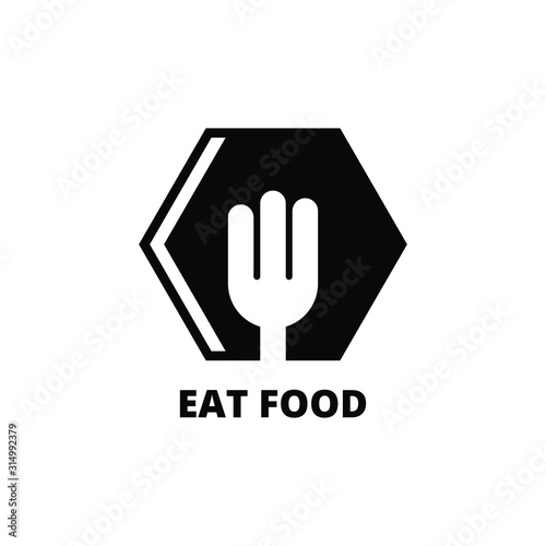 food center logo like icon design template. very simple, unique and modern design. suitable for cafe, restaurant and culinary business - vector illustration