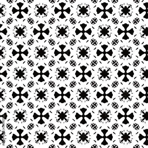 Geometric pattern in ornamental style. Seamless desing texture for greeting card. © Big-Team-Studio ✅ 