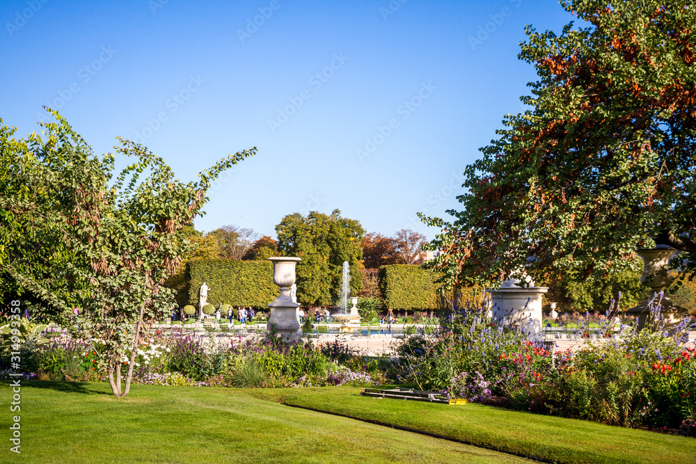 Fototapeta premium Ogród Tuileries, Paryż, Francja