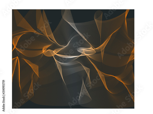 Abstract 3d background with optical illusion wave. Black and white horizontal lines with wavy distortion effect for prints, web pages, template, posters, monochrome backgrounds and pattern