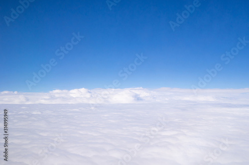 Beautiful above sky panorama view from airplane © meeboonstudio