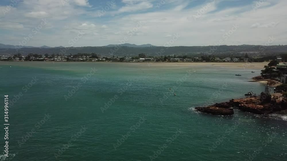 4K summer day aerial drone video: Featherbed Nature Reserve, Knysna River lagoon, Eastern and Western Heads straight to Indian Ocean in Knysna, Garden Route, Western Cape, South Africa 4K summer day aerial drone video: Featherbed Nature Reserve, Knysna River lagoon, Eastern and Western Heads straight to Indian Ocean in Knysna, Garden Route, Western Cape, South Africa