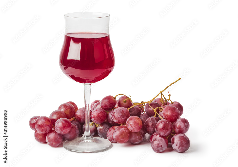 Wine glass and grapes Wine glass and grapes