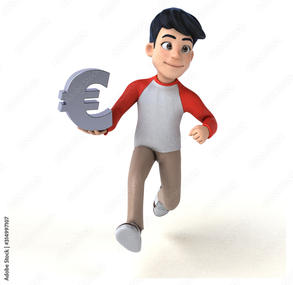 Fun 3D Asian teenager with a manga style Fun 3D Asian teenager with a manga style