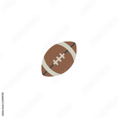 American football ball sport icon vector flat symbol illustration isolated - Vector
