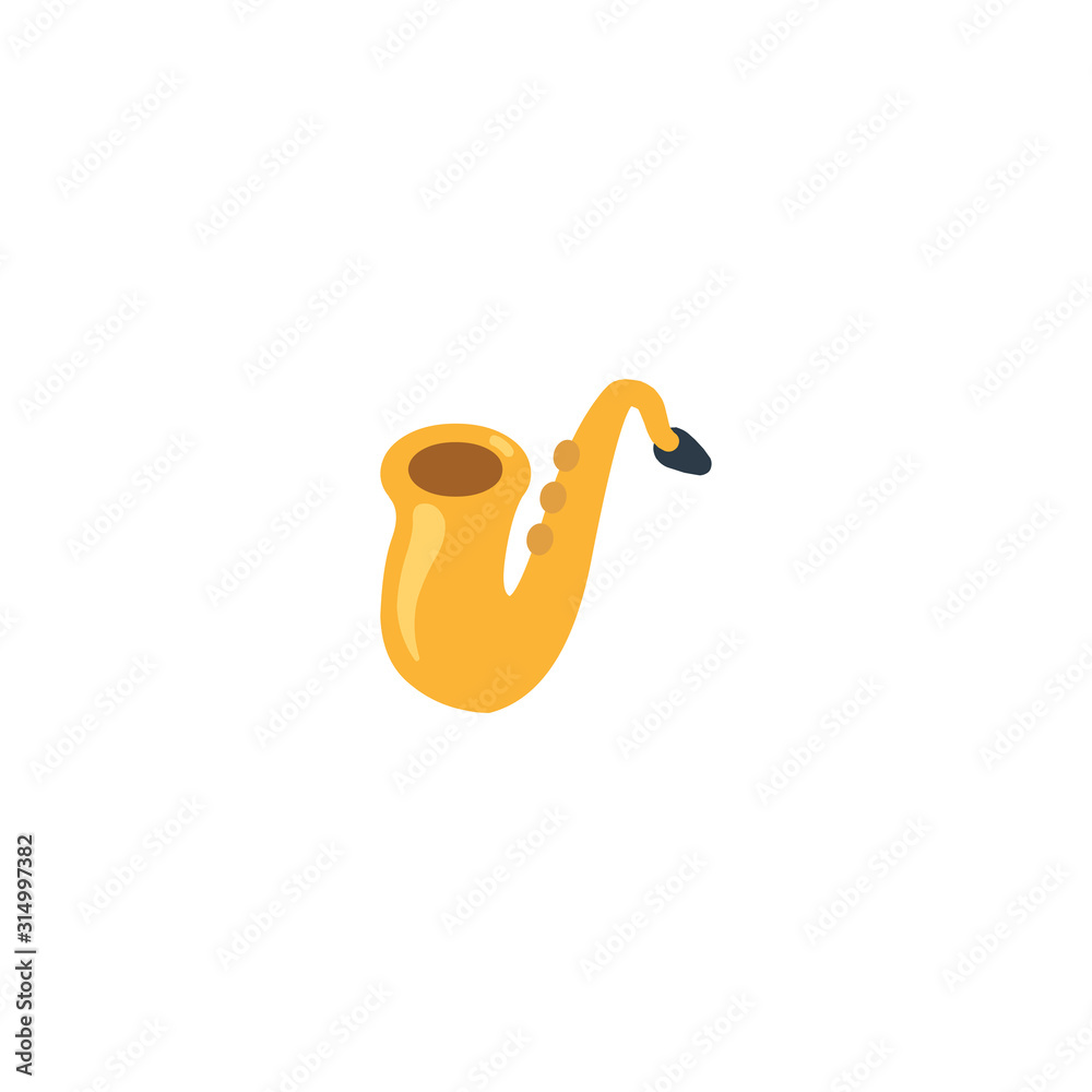 Saxophone musical instrument vector illustration flat icon symbol - vector