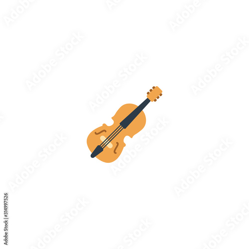 Violin vector flat icon. Cello, Viola isolated - Vector