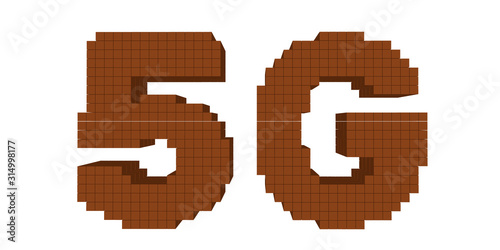 5G network sign. Wireless i...