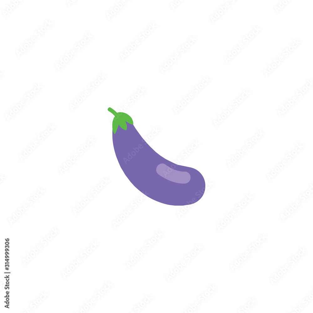 Eggplant Vector Icon. Aubergine Vegetable Flat Vector Icon. Isolated Aubergine Illustration Symbol - Vector Eggplant Vector Icon. Aubergine Vegetable Flat Vector Icon. Isolated Aubergine Illustration Symbol - Vector