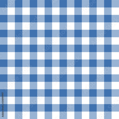 Gingham check plaid tartan pattern. Herringbone texture.