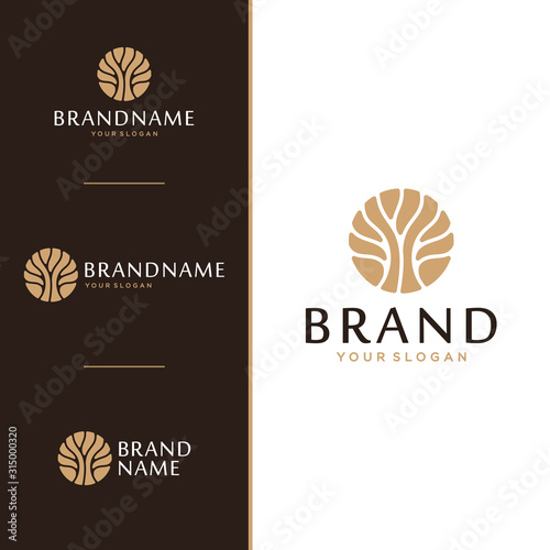 Tree logo and icon design concept.