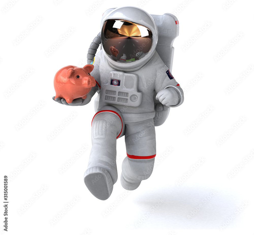 Fun astronaut - 3D Illustration Fun astronaut - 3D Illustration