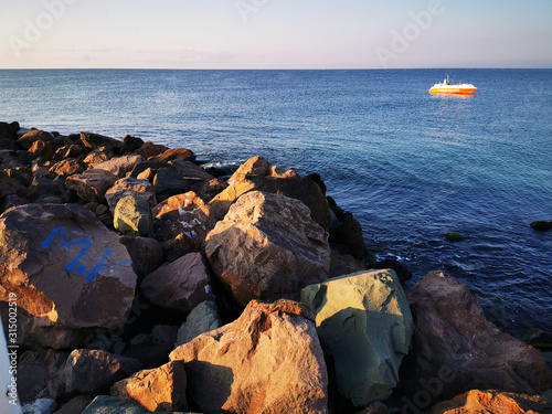 Bulgarian Black sea in Ravda village photo