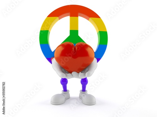 Photography Peace symbol character holding heart