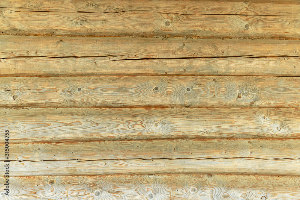 The wall of wooden house The wall of wooden house