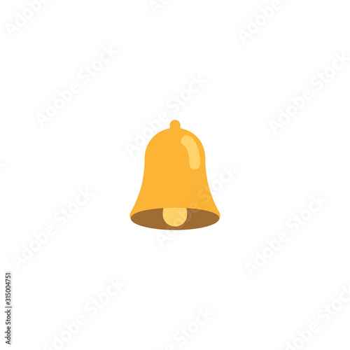 Bell flat vector Icon. Isolated Bell Sound emoji illustration