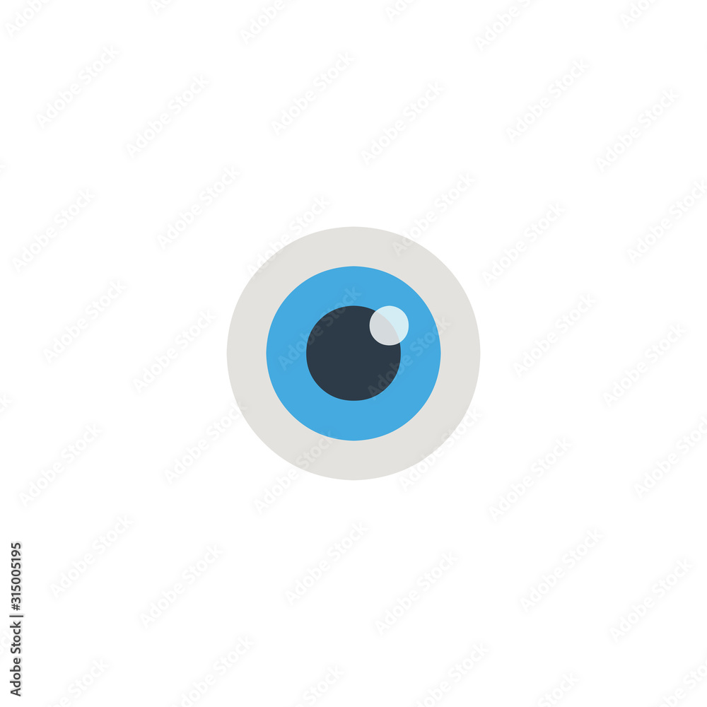 Eye flat vector Icon. Isolated Human Eye, Lens emoji illustration Eye flat vector Icon. Isolated Human Eye, Lens emoji illustration