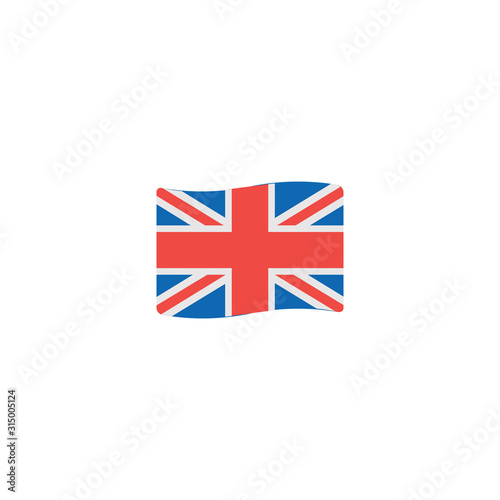 United Kingdom flat vector Icon. Isolated England, English, British Waving Flag emoji illustration