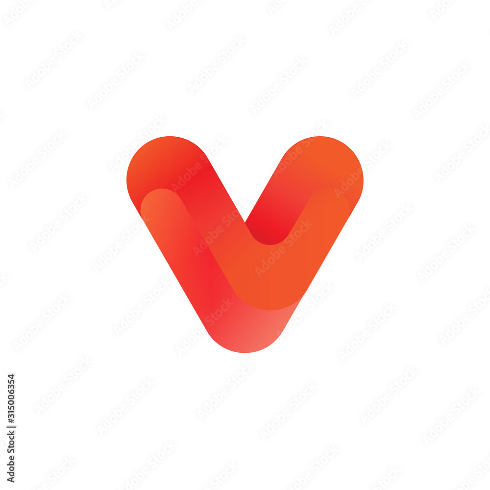 V logo with 3d modern concept vector illustration V logo with 3d modern concept vector illustration