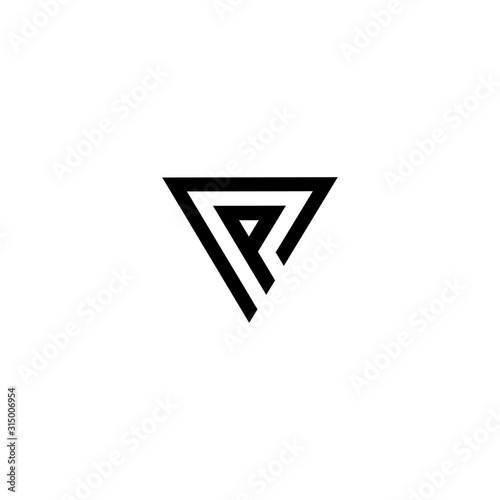 Letter P triangle logo design