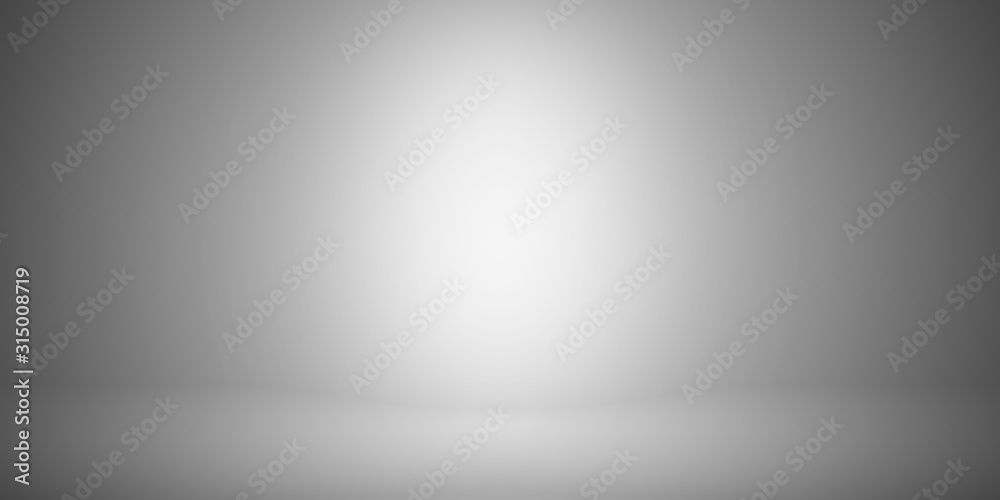 Gray empty room studio gradient with spotlight used for background and display your product