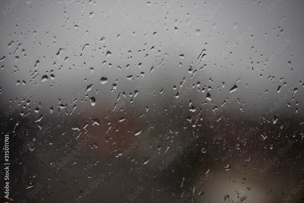 rain  drops on the window 