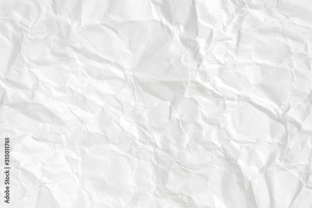 Naklejka premium Paper texture Crumpled White.Top view.