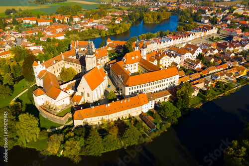 Aerial view of Telc, Czech Republic