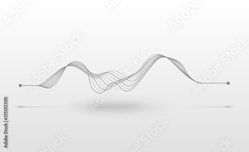 Wireframe sound wave