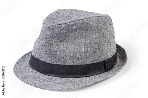 Lightweight cotton men's hat in fedora style