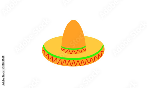 Sombrero hat logo icon design illustration