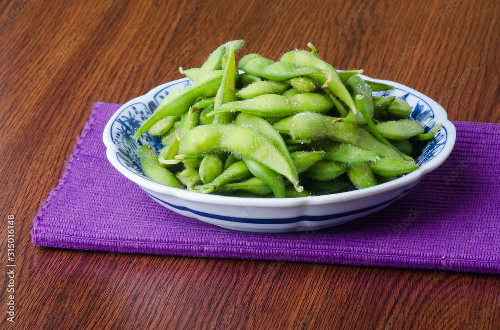 bean or Green Japanese Soybean on a background new. bean or Green Japanese Soybean on a background new.