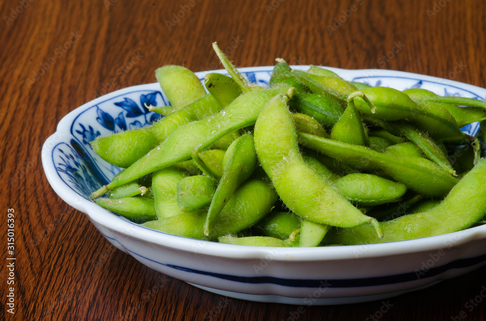 bean or Green Japanese Soybean on a background new. bean or Green Japanese Soybean on a background new.