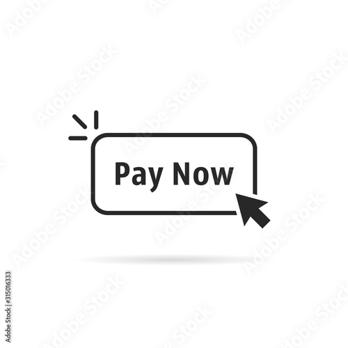 linear simple black pay now button