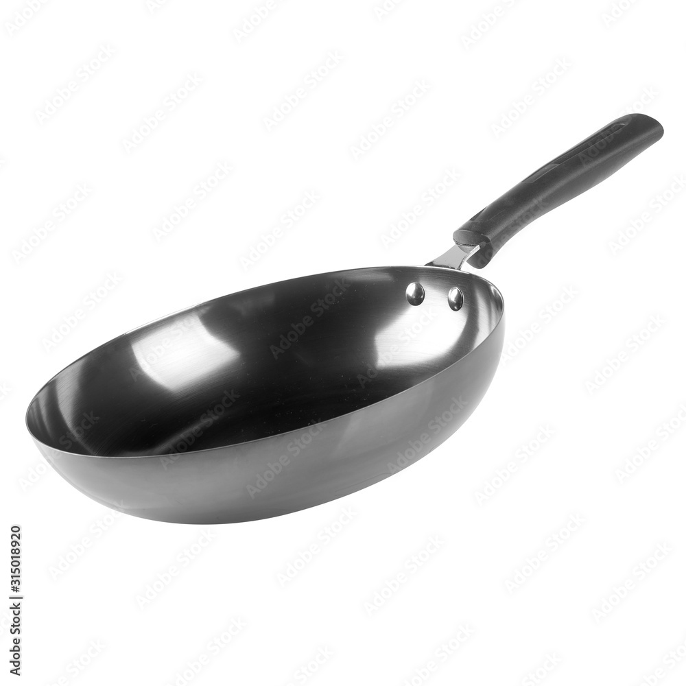 pan or metal frying pan on a background new.