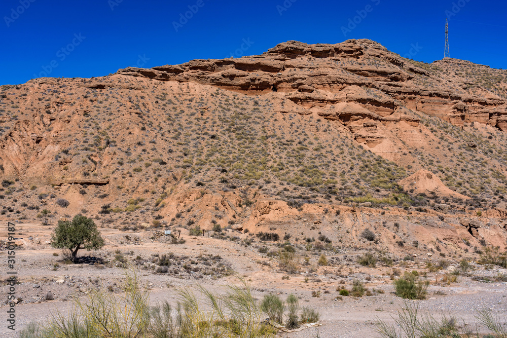 Fototapeta premium Tabernas desert, in spanish Desierto de Tabernas, Andalusia, Spain