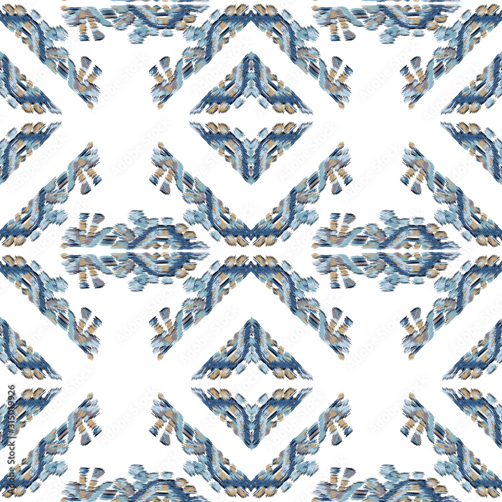Fototapeta premium Geometric pattern etnic indian ornamental on color background. Navajo motif texture ornate design for surface print. Home decor.