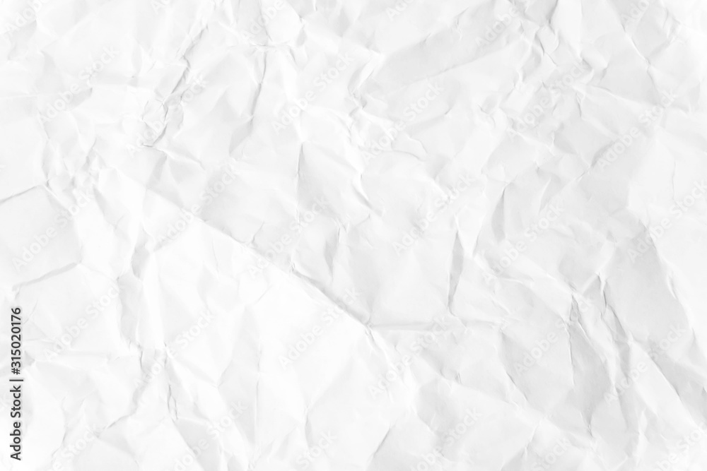 Fototapeta premium Paper texture Crumpled White.Top view.