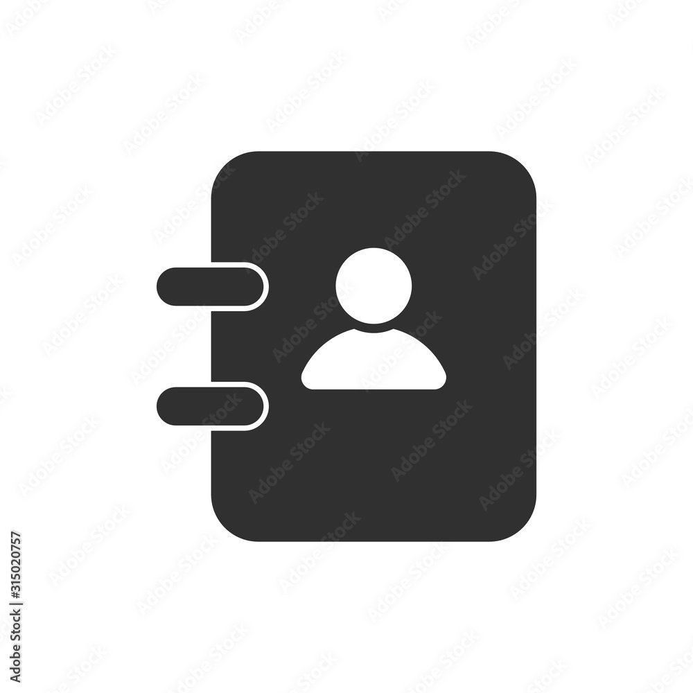 Vector phone book icon isolated on white background. Vector illustration. Vector phone book icon isolated on white background. Vector illustration.