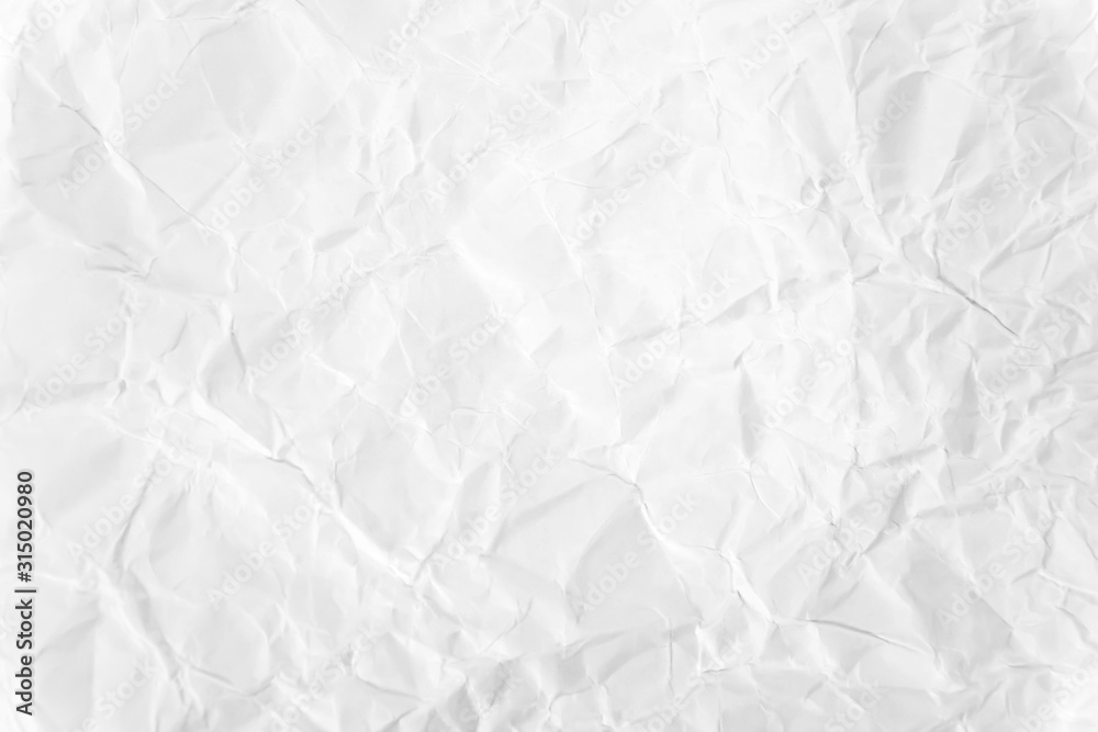 Naklejka premium Paper texture Crumpled White.Top view.
