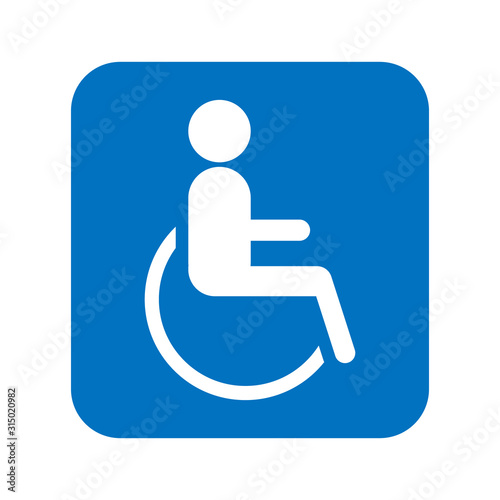 Disables handicap icon isolated on white background. Vector illustration.