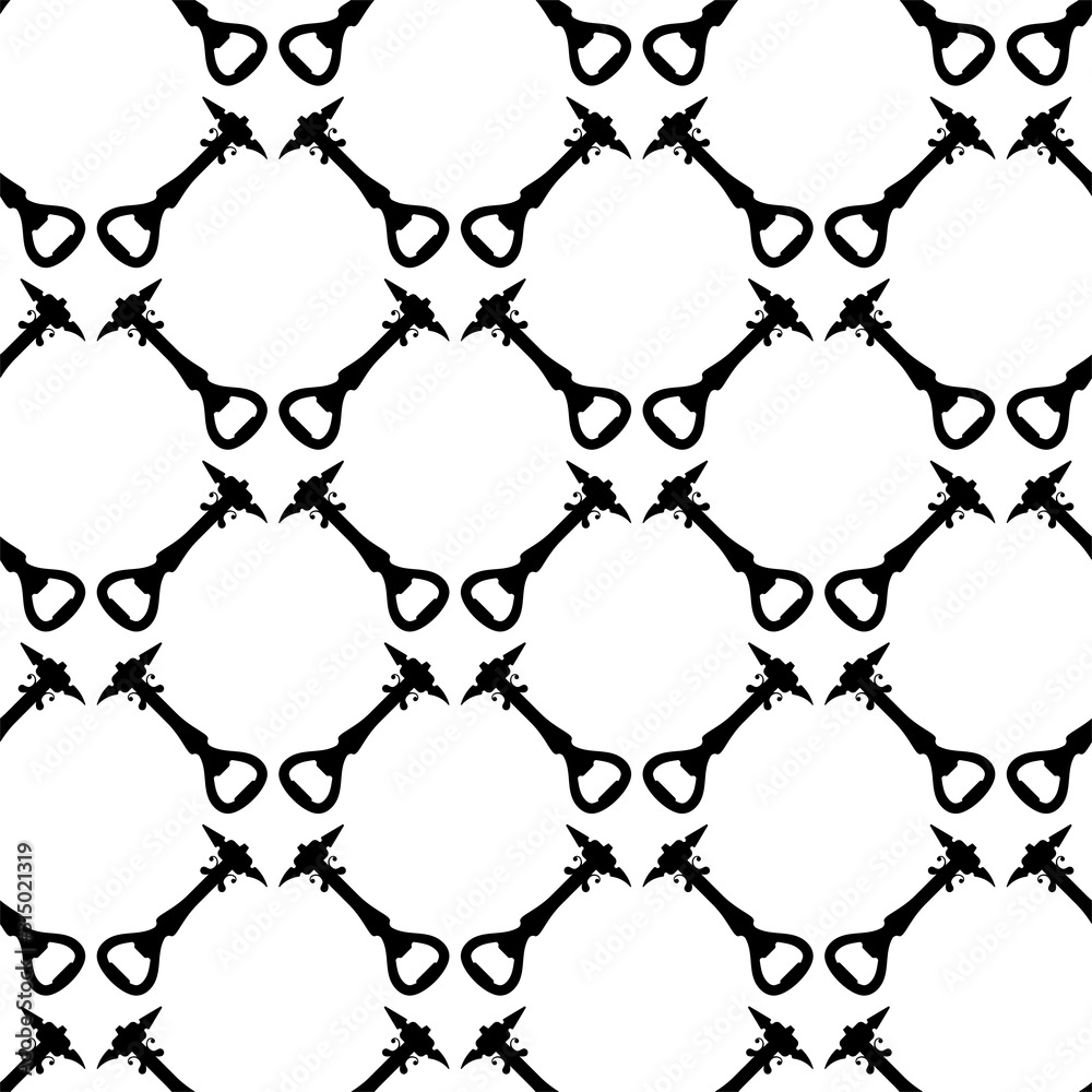 Fototapeta premium Bottle Opener Seamless Pattern, Bottle Cap Opener