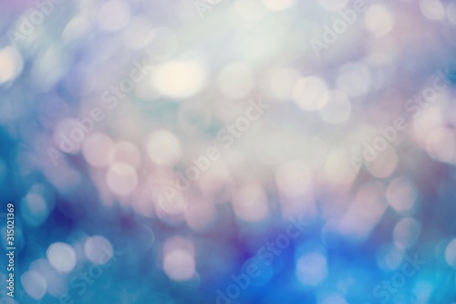 Abstract blue Bokeh lights christmas Holiday's background