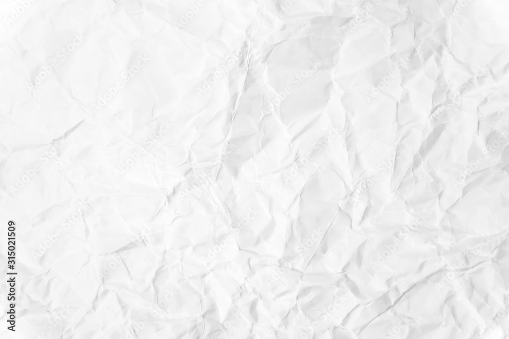 Paper texture Crumpled White.Top view.