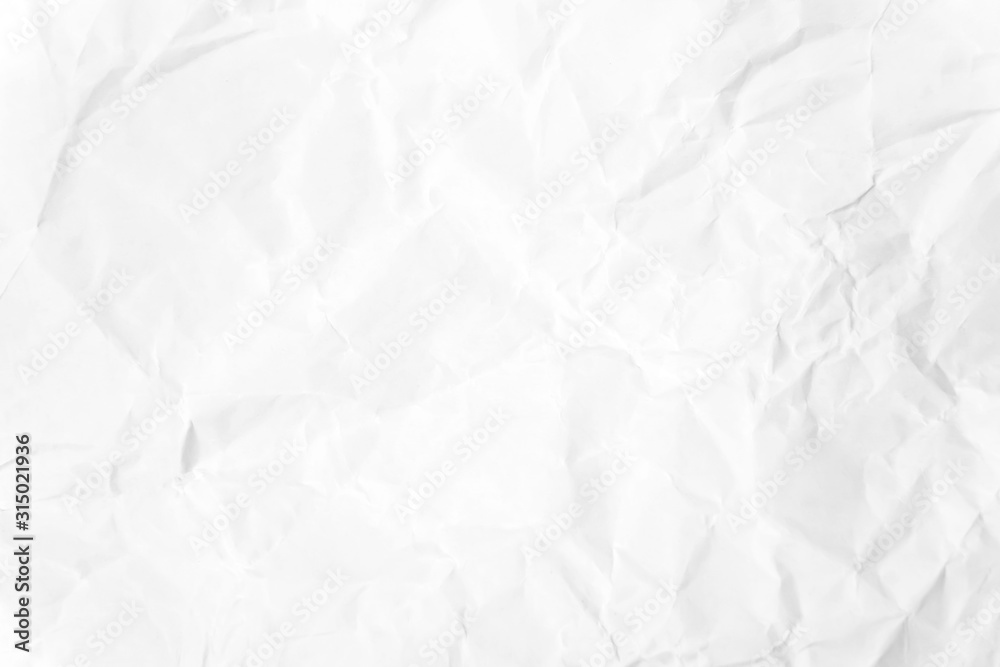 Paper texture Crumpled White.Top view.